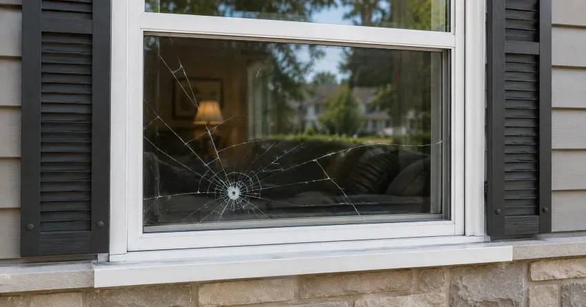technician measuring window opening for emergency glass replacement Cooksville, Mississauga