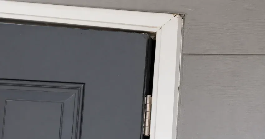 technician tightening a loose door hinge in Erindale, Mississauga